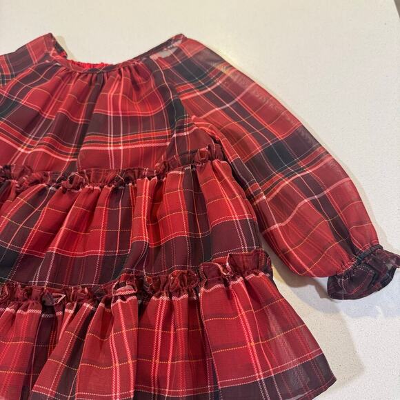 Pippa & Julie Toddler Girl 2T Red Plaid Blouse - Picture 2 of 6